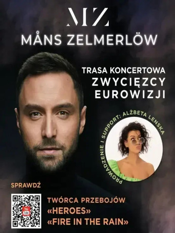 Koszalin Wydarzenie Koncert Mans Zelmerlow- Europejska Trasa Koncertowa Zwycięzcy Eurowizji